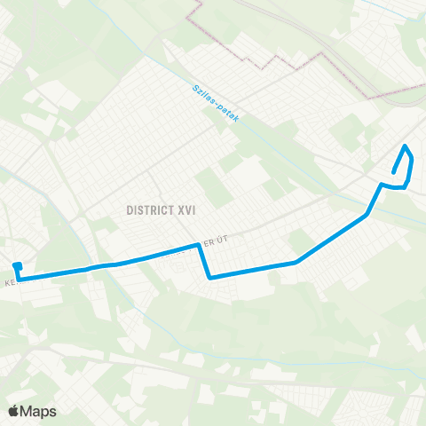 BKK Örs Vezér Tere M+H / Cinkota, Lassú Utca map