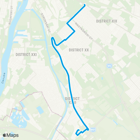 BKK Határ Út M / Soroksár, Központi Raktárak map