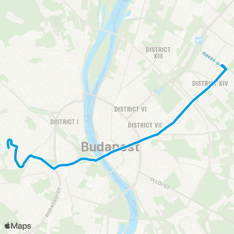 BKK Thomán István Utca / Rákospatak Utca / Csömöri Út map