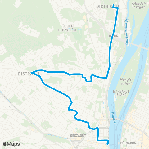 BKK Batthyány Tér M+H / Óbuda, Bogdáni Út map