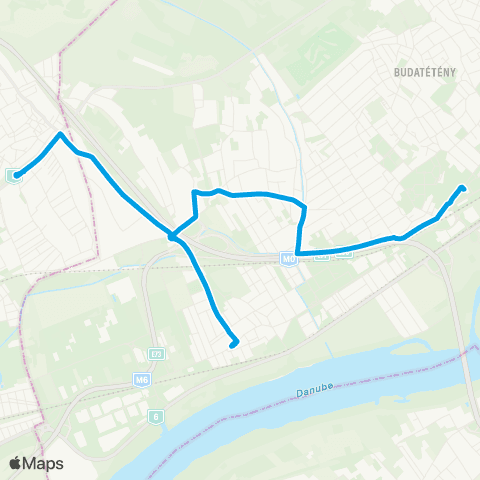 BKK Budatétény Vasútállomás (Campona) / Diósd, Sashegyi Út map