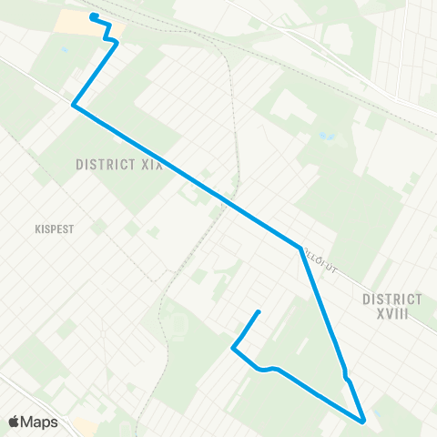 BKK Kőbánya-Kispest M / Fiatalság Utca map