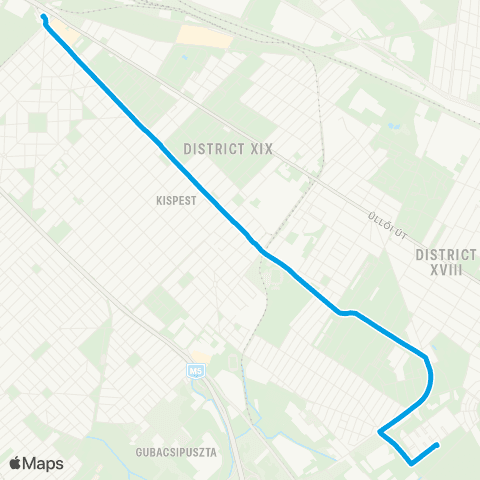 BKK Határ Út M / Goroszló Utca map