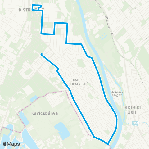 BKK Csepel, Szent Imre Tér / Völgy Utca map