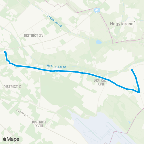 BKK Örs Vezér Tere M+H / Csaba Vezér Tér map