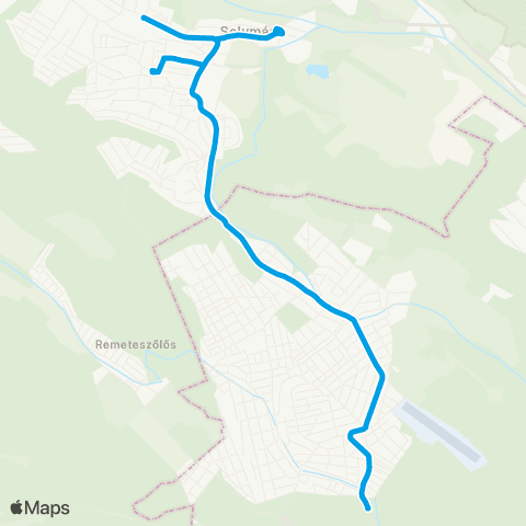 BKK Hűvösvölgy / Solymár, Pemü map