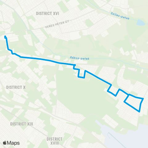 BKK Örs Vezér Tere M+H / Lőrinci Út map