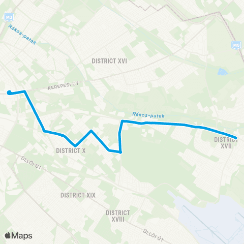 BKK Puskás Ferenc Stadion M / Rákoskeresztúr, Városközpont map