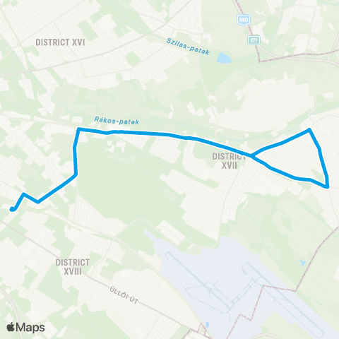 BKK Kőbánya-Kispest M / Rákoskeresztúr, Városközpont (Kifelé) map