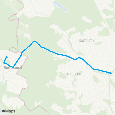 BKK Széll Kálmán Tér M / Budakeszi, Honfoglalás Sétány map