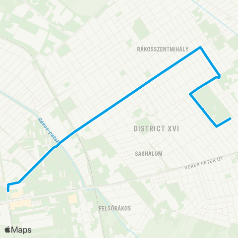 BKK Örs Vezér Tere M+H / Centenáriumi Lakótelep map