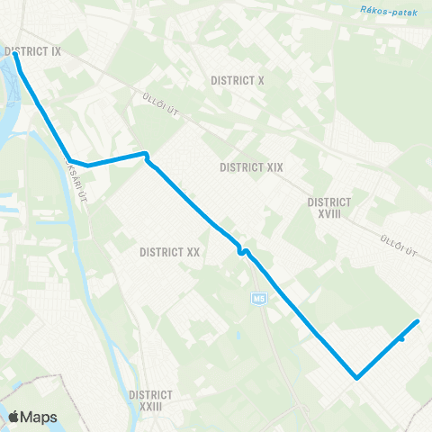 BKK Boráros Tér H / Alacskai Úti Lakótelep map