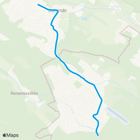 BKK Hűvösvölgy / Solymár, Pemü map