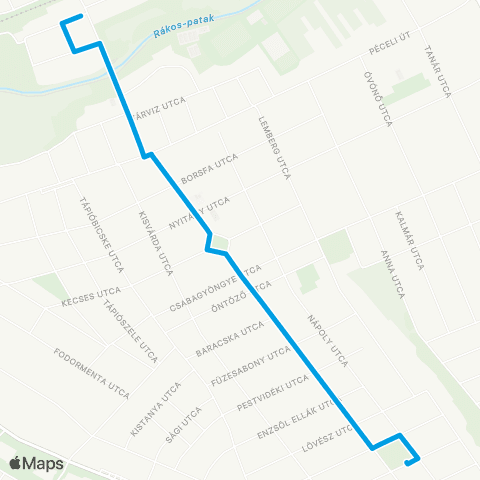 BKK Rákoscsaba-Újtelep Vasútállomás / Nyeremény Utca map