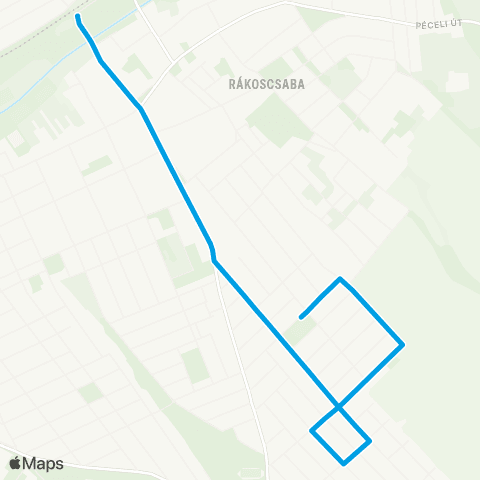 BKK Rákoscsaba Vasútállomás / Peregi Út map