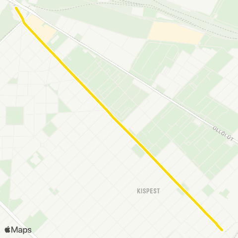 BKK Határ Út M / Kispest, Tulipán Utca map