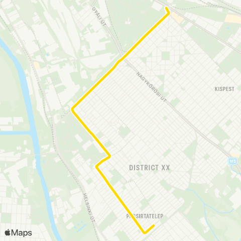 BKK Határ Út M / Pesterzsébet, Pacsirtatelep map