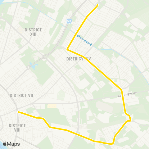 BKK Blaha Lujza Tér M / Rákospalota, MÁV-Telep map