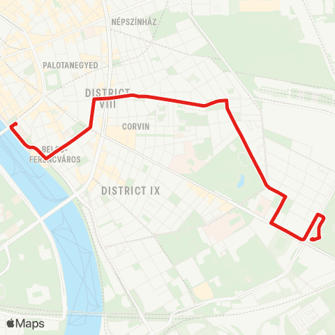 BKK Népliget M / Fővám Tér M map