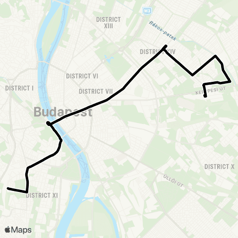 BKK Kelenföld Vasútállomás M / Örs Vezér Tere M+H map