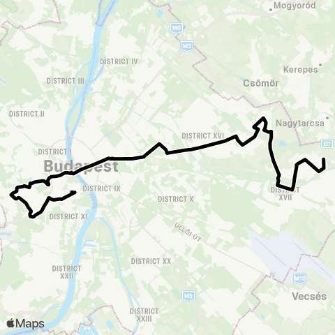 BKK Móricz Zsigmond Körtér M / Rákoscsaba-Újtelep, Tóalmás Utca map