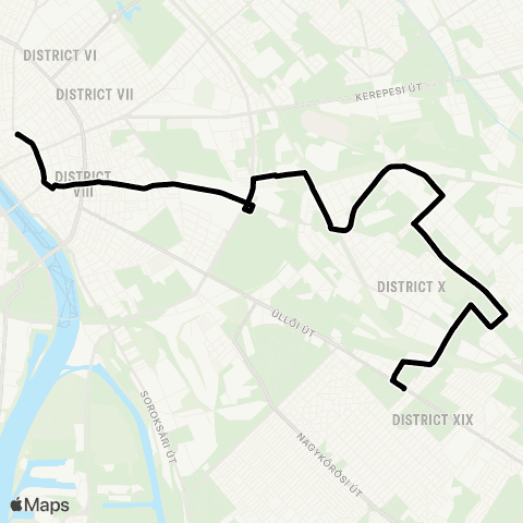 BKK Deák Ferenc Tér M / Kispest, Kossuth Tér map
