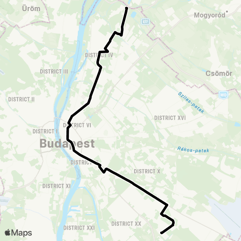 BKK Káposztásmegyer, Mogyoródi-Patak / Dél-Pesti Autóbuszgarázs map