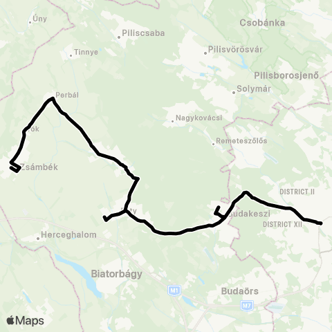 BKK Széll Kálmán Tér M / Budakeszi, Dózsa György Tér map