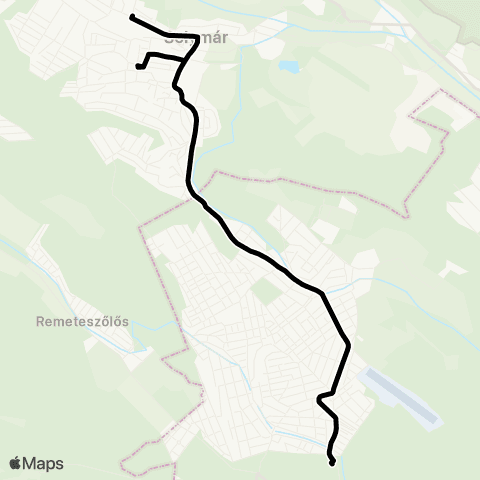 BKK Hűvösvölgy / Solymár, Pemü map