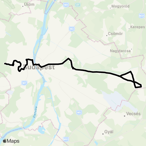 BKK Normafa, Látogatóközpont / Rákoskeresztúr, Városközpont (Befelé) map