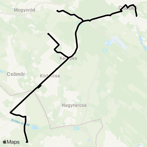 BKK Cinkotai Autóbuszgarázs / Gödöllő H map