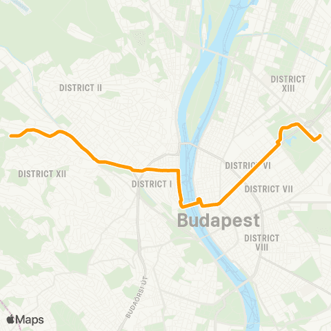 BKK Erzsébet Királyné Útja, Aluljáró / Zugliget, Libegő map