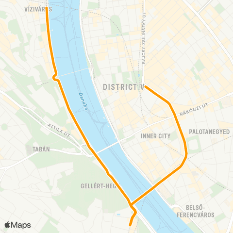 BKK Batthyány Tér M+H / Deák Ferenc Tér M map