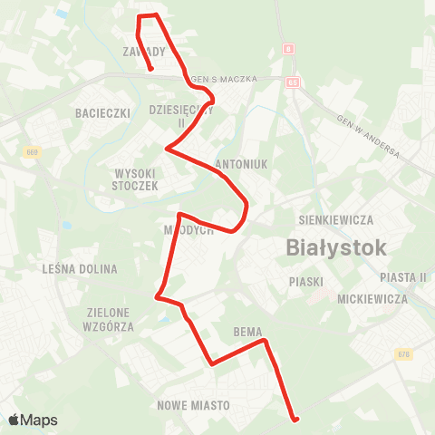 Białostocka Komunikacja Miejska  map