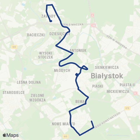 Białostocka Komunikacja Miejska  map