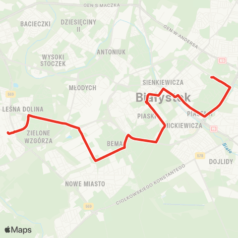 Białostocka Komunikacja Miejska  map