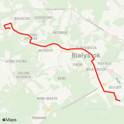 Białostocka Komunikacja Miejska  map