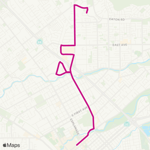 Butte Regional Transit Mangrove map