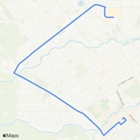 Butte Regional Transit Nord / East map