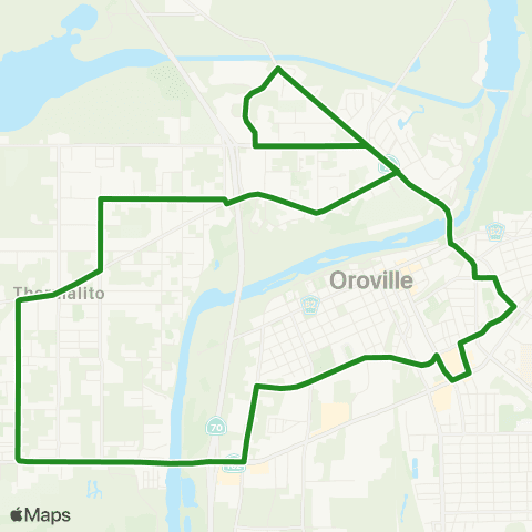 Butte Regional Transit Thermalito map