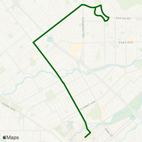 Butte Regional Transit Esplanade / Lassen map