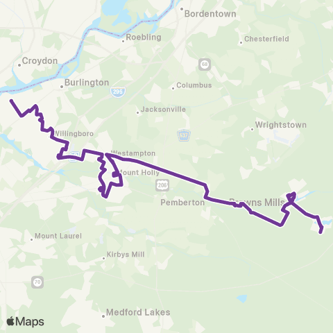 BurLINK Beverly to Pemberton map