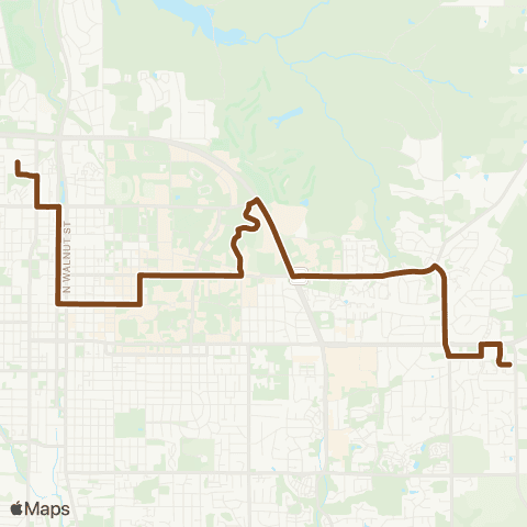 Bloomington Transit Campus Shuttle map