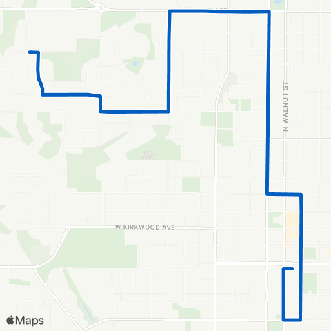 Bloomington Transit 2 South Rogers map