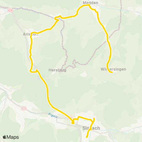 BLT - Baselland Transport Sissach, Bahnhof - Wintersingen, Blumatt map