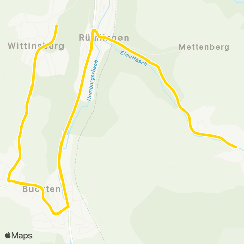 BLT - Baselland Transport Wittinsburg, Chamber - Häfelfingen, Dorf map