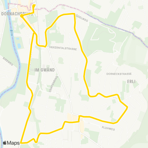 BLT - Baselland Transport Dornach, Bahnhof - Dornach, Bahnhof map