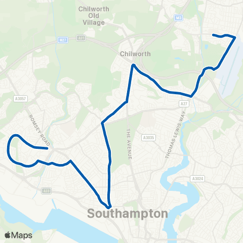 Bluestar School Routes Irving Road - Barton Peveril College map