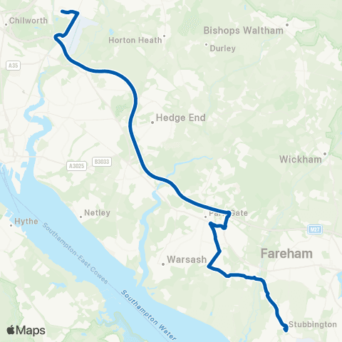 Bluestar School Routes Village Centre - Barton Peveril College map