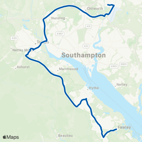 Bluestar School Routes The Square - Barton Peveril College map